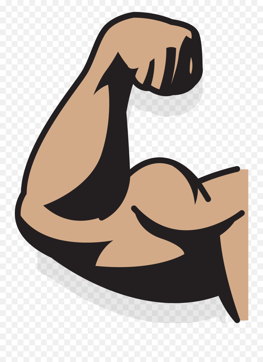 Muscle Clipart Drawing Arm Muscle - Strong Arm Transparent Emoji,Strong Arm Emoji Png