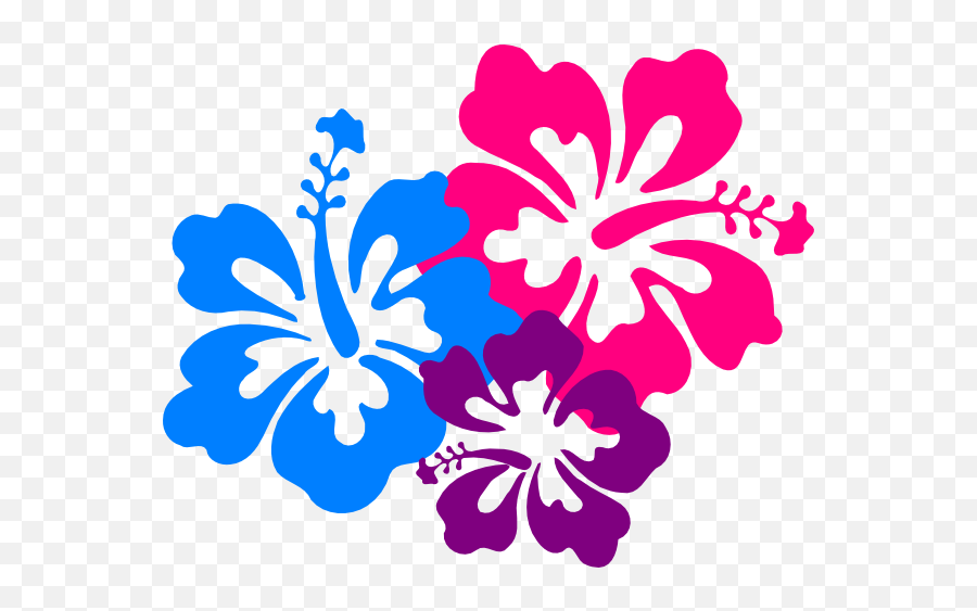 Hawaiian Flowers Clip Art Free Clipart - Hawaiian Flower Clipart Png Emoji,Hawaiian Flower Emoji