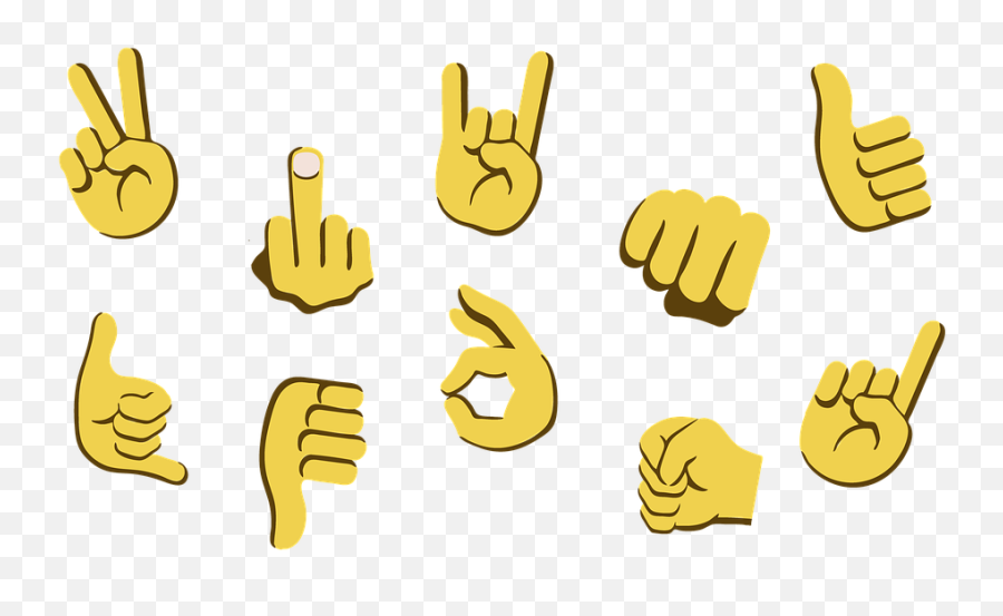 Emojis Hands Symbols - Simbolos Com Os Dedos Emoji,Cool Emojis