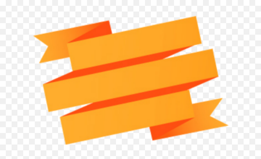 Orange Ribbon Ribbons Textbox Text - Banner Vector Png Emoji,Orange Ribbon Emoji