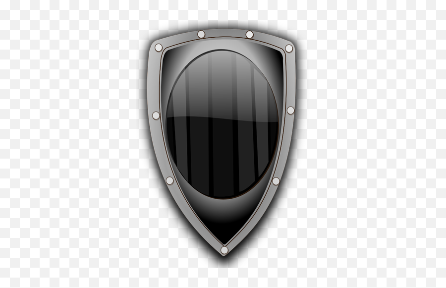 Metal Shield Vector Illustration - Transparent Shield Black Png Emoji,Sword And Shield Emoji