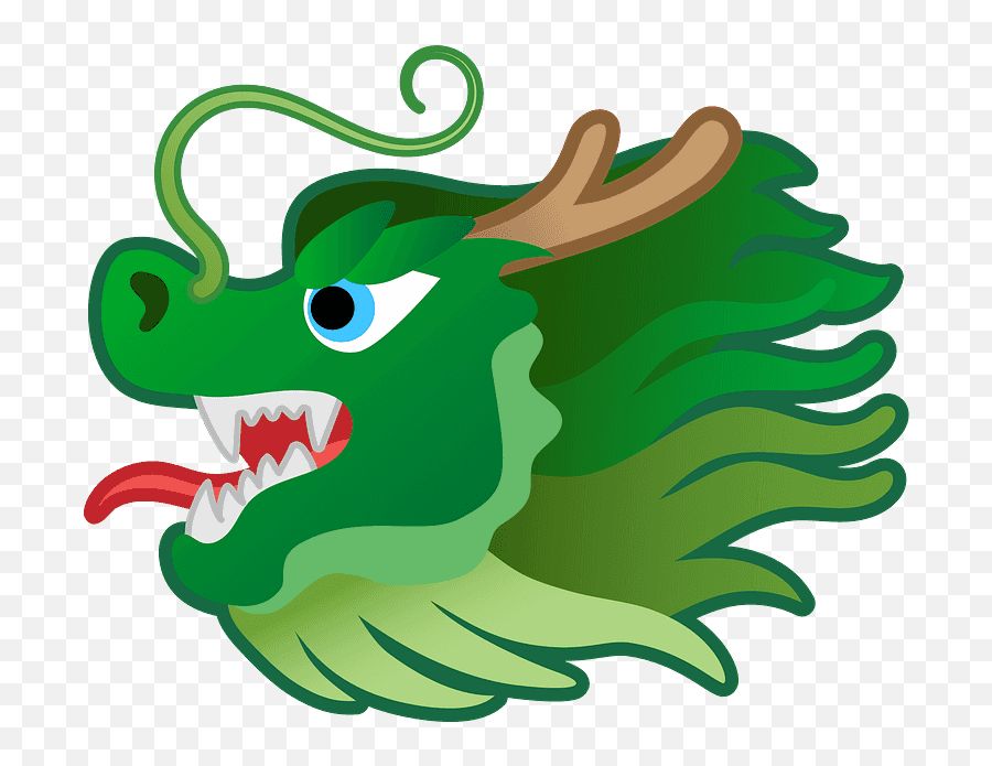 Dragon Face Emoji Clipart - Dragon Emoji,Google Turtle Emoji
