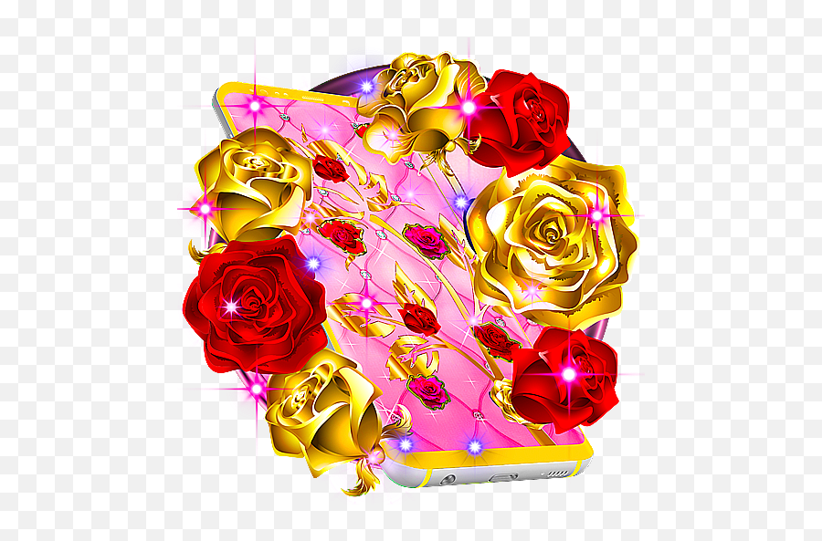 Golden And Red Roses Live Wallpaper U2013 Apps Bei Google Play - Golden Red Roses Emoji,Twitter Rose Emoji