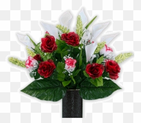 Red Rose And Calla Lilly Bouquet - Floral Emoji