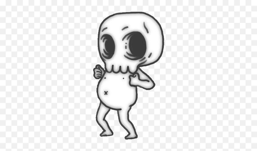 Top Gday Freinds Skull Stickers For Android U0026 Ios Gfycat - Funny Ghost Dance Gif Emoji,Dead Skull Emoji