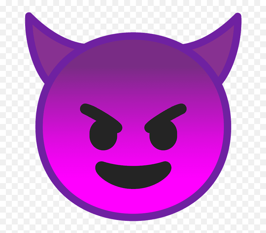 Smiling Face With Horns Emoji Clipart Free Download - Emoticon Diablo,Man And Skull Emoji