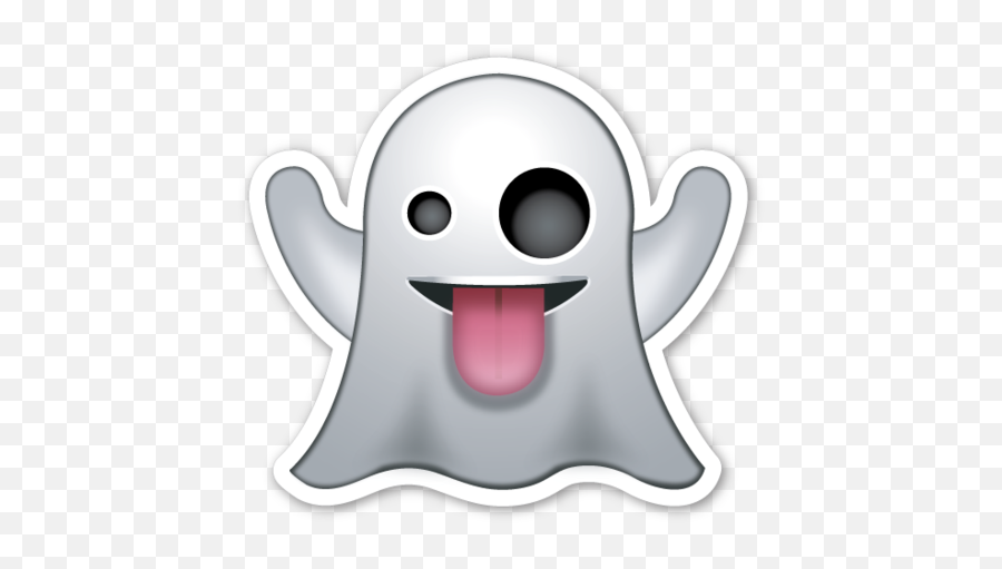 Ghost - Emoji Ghost Transparent,Ghost Emoji