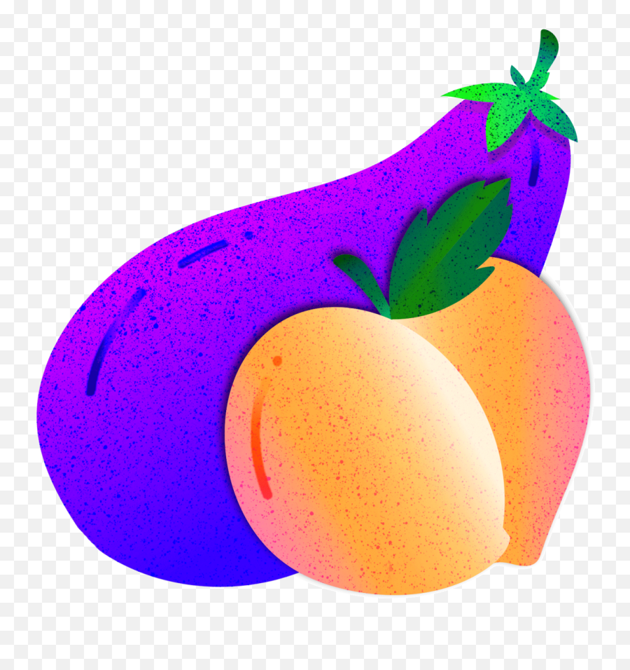 Eggplant Emoji Png Vein - Kiss Eggplant Peach Emoji,Eggplant Emoji Png