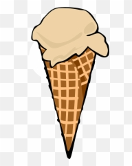 Icecream Cone Scoop Chocolate Ice - Ice Cream Clip Art Emoji,Chocolate Pudding Emoji