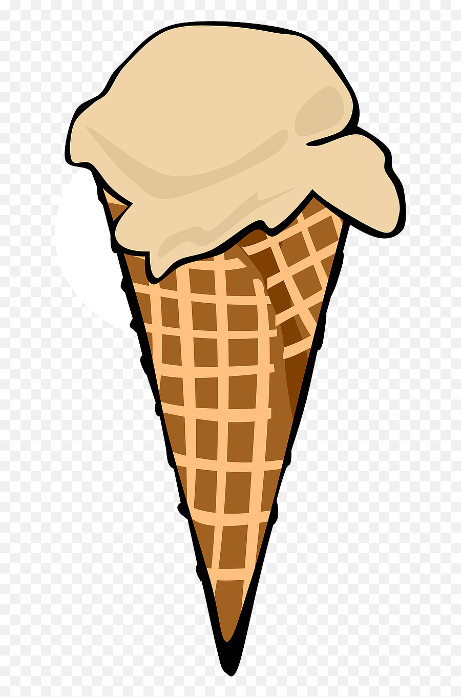 Icecream Cone Scoop Chocolate Ice - Ice Cream Clip Art Emoji,Chocolate Pudding Emoji