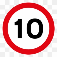 10 Mph Speed Limit Sign 670 - Uk Emoji