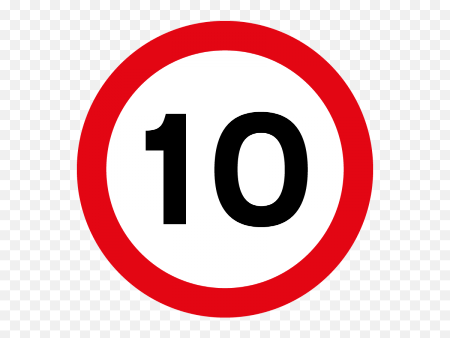10 Mph Speed Limit Sign 670 - Speed Limit Sign Uk Emoji,Top Speed Emoji