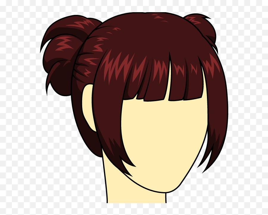 How To Draw Female Hairstyle 4 - Anime Buns And Bangs Emoji,Haircut Emoji Png