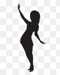 Dancing Girls Emoji Transparent Png - Silhouette