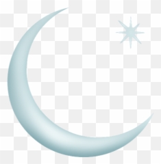 Moon Crescentmoon Star Blue Pastel - Circle Emoji