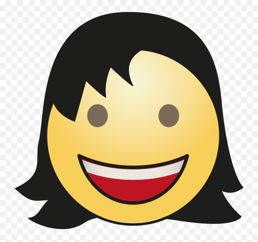 Cute Hair Girl Emoji Png Transparent Image Png Mart - Emoji Hd With Hair,Laugh Emojis
