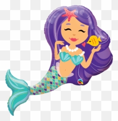 Mermaid Birthday Party Supplies Party Supplies Canada - Open Mermaid Foil Balloons Emoji,Flipping Hair Emoji