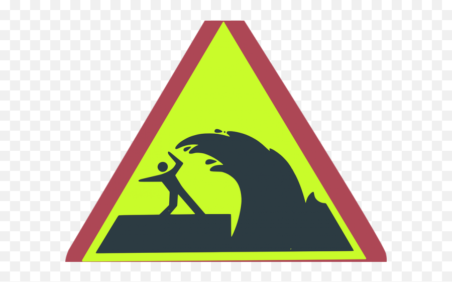 Wave Clipart Title Wave - Tsunami Symbol Png Download Danger Tsunami Warning Signs Emoji,Tsunami Emoji