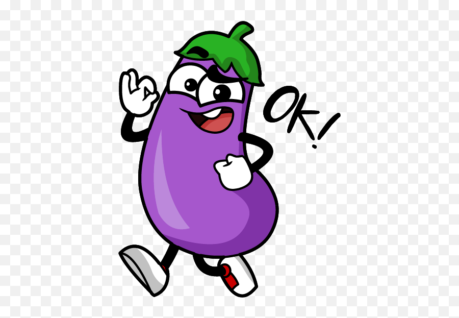 Eggplant Stickers By Hyper Interactive Llc - Cartoon Emoji,Iphone Eggplant Emoji