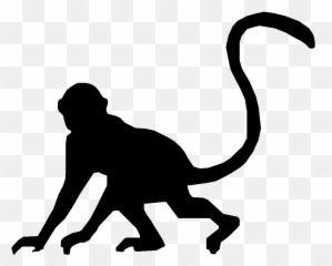 Clipart Face Orangutan Transparent - Silhouette Png Monkey Emoji