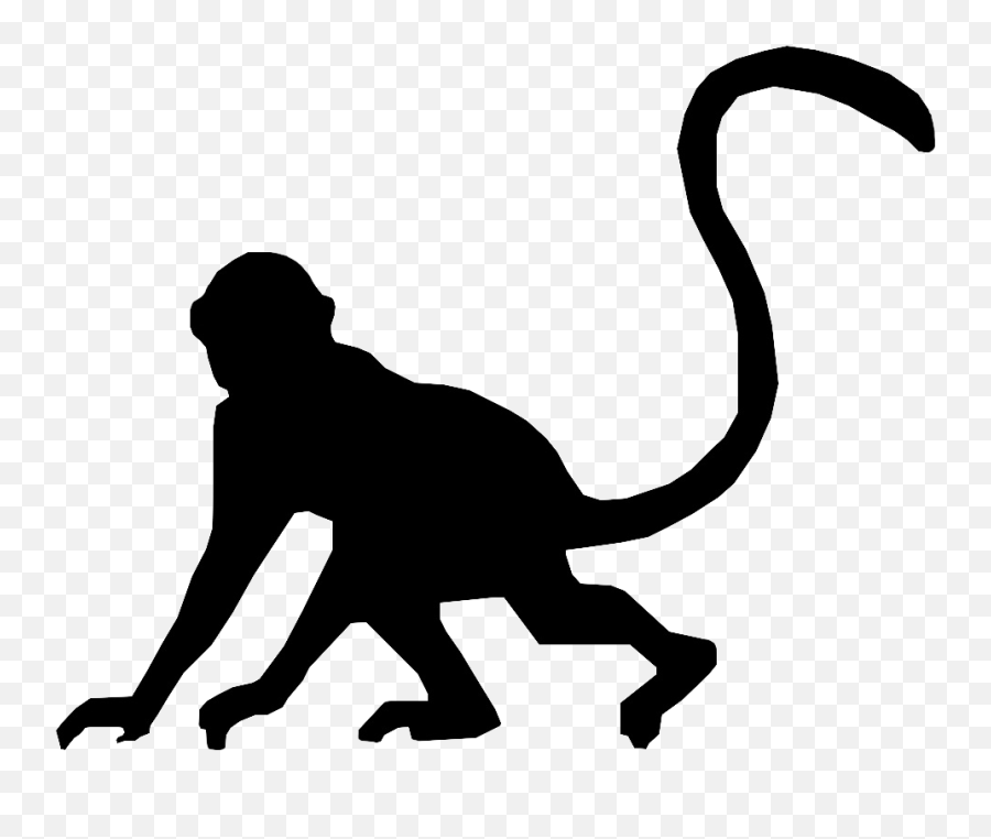 Clipart Face Orangutan Transparent - Silhouette Png Monkey Emoji,Orangutan Emoji