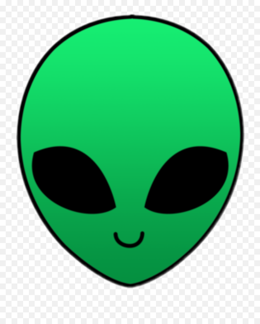 Alien Green Emoji Happy - Transparent Background Green Alien Face,Emoji Alien