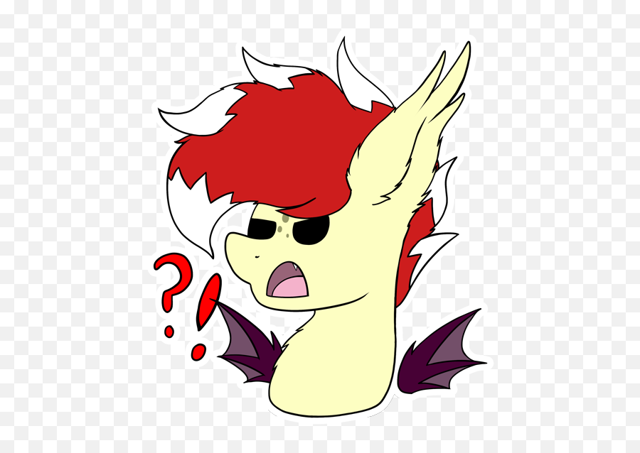 Aaaaaaaaaaa Bat Pony Angry - Cartoon Emoji,Emoji Wings