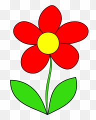 Red Flower Clipart - Art Emoji