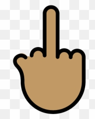 Middle Finger Emoji Clipart - Vertical