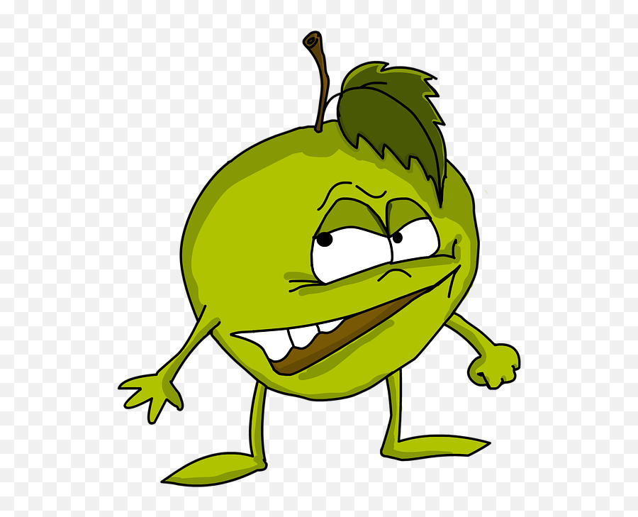 Free Green Apple Apple Illustrations - Disney Állatos Vicces Cuki Rajzolt Cuki Háttérképek Emoji,Avocado Emoji