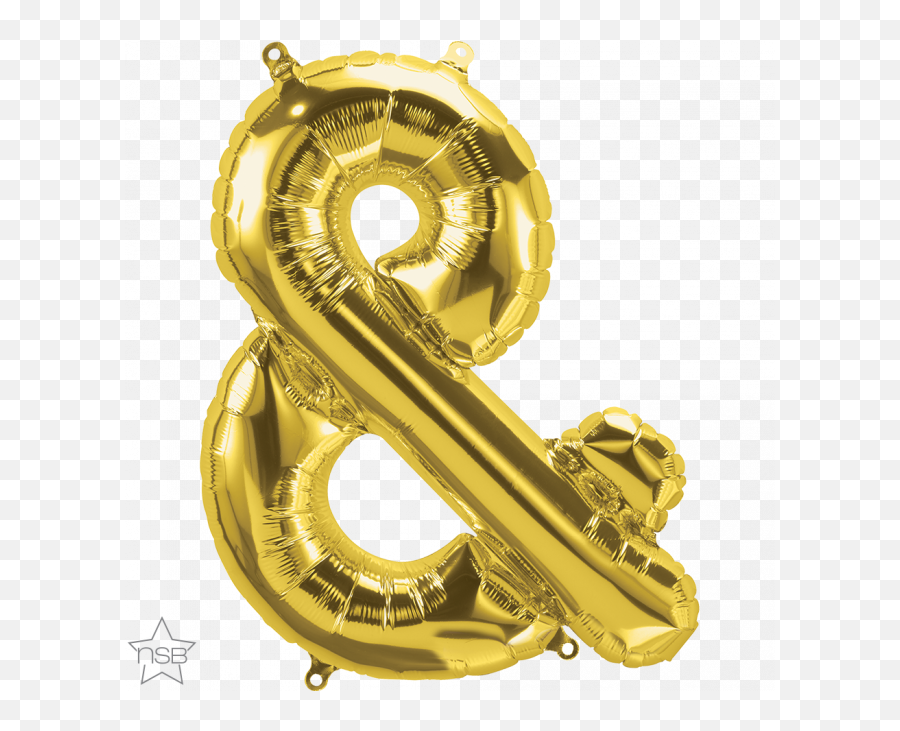 16 Ampersand - Gold Shape Qualatex Foil Balloon U2014 Edu0027s Simbolo Png Dorado Emoji,Trophy And Cake Emoji