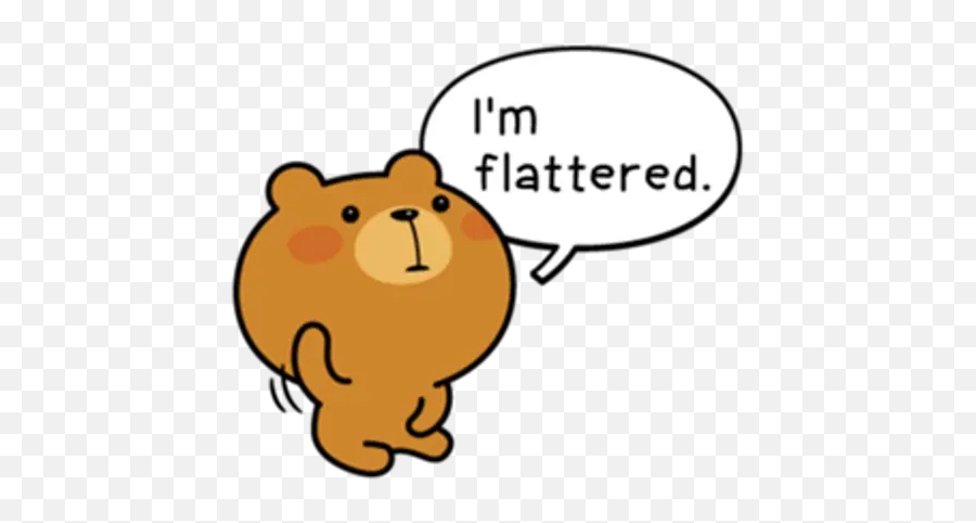 Bear Bear Dos Whatsapp Stickers - Stickers Cloud Happy Emoji,Flattered Emoji