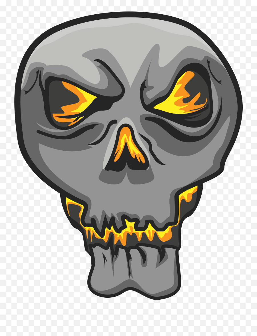 Glowing Skull Perfect Fit To Wear On This Halloween Clipart - Halloween Skull Clip Art Png Emoji,Dead Skull Emoji