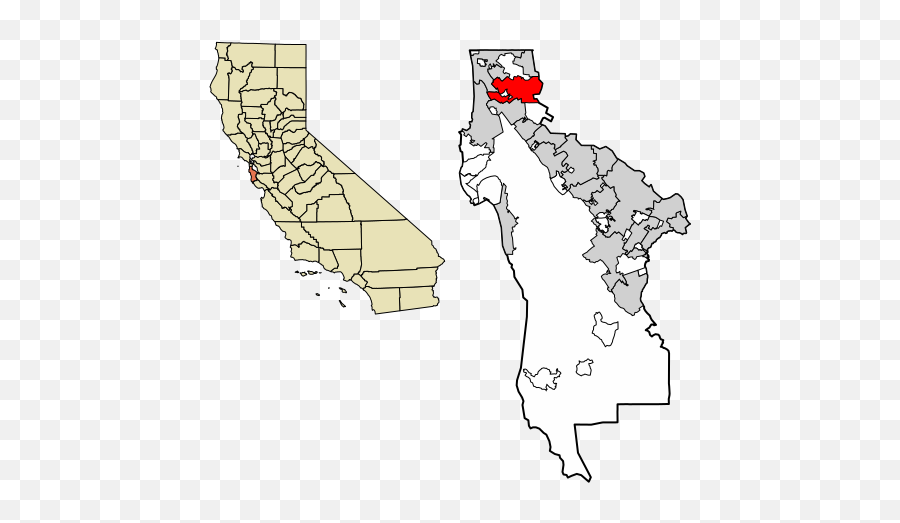 San Mateo County California - Lathrop California On Map Emoji,San Francisco Emoji
