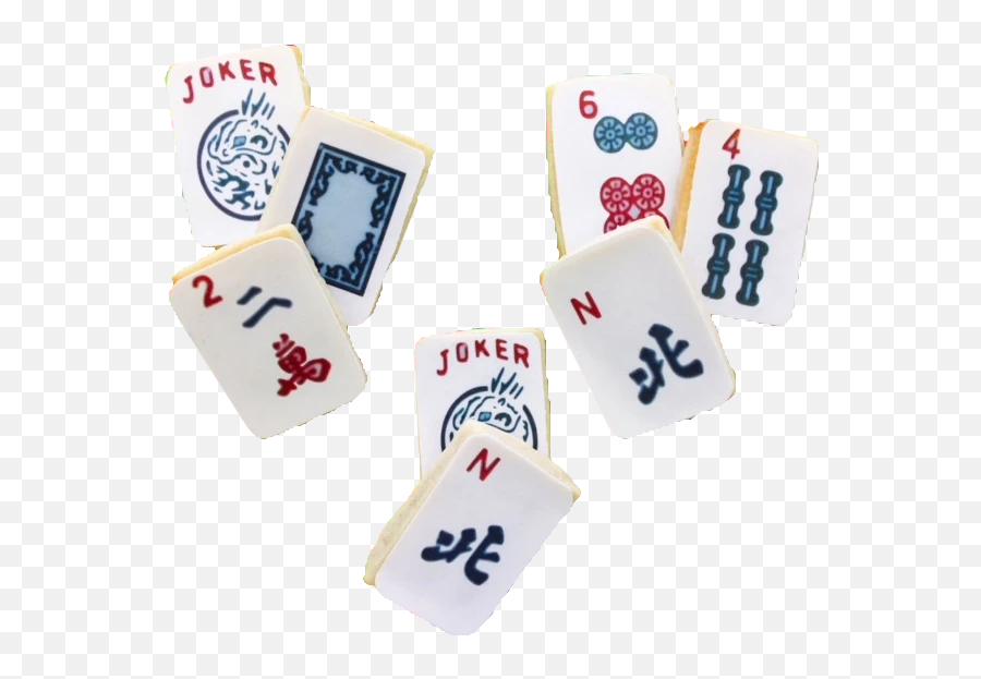 Mah Jongg Tile Cookies - Poker Emoji,Mahjong Emoji