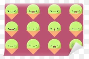 Kawaii Ice Cream Emoticons - Smiley Emoji,Ice Cream Emojis