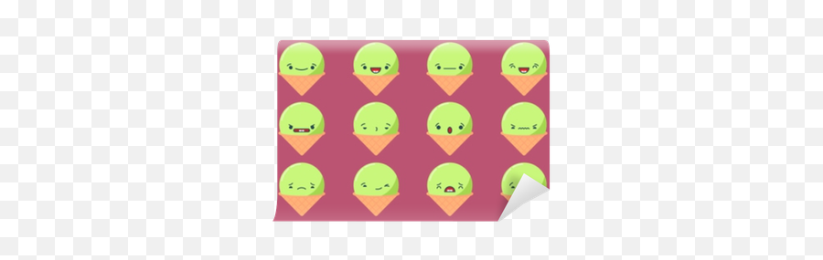 Kawaii Ice Cream Emoticons - Smiley Emoji,Ice Cream Emojis