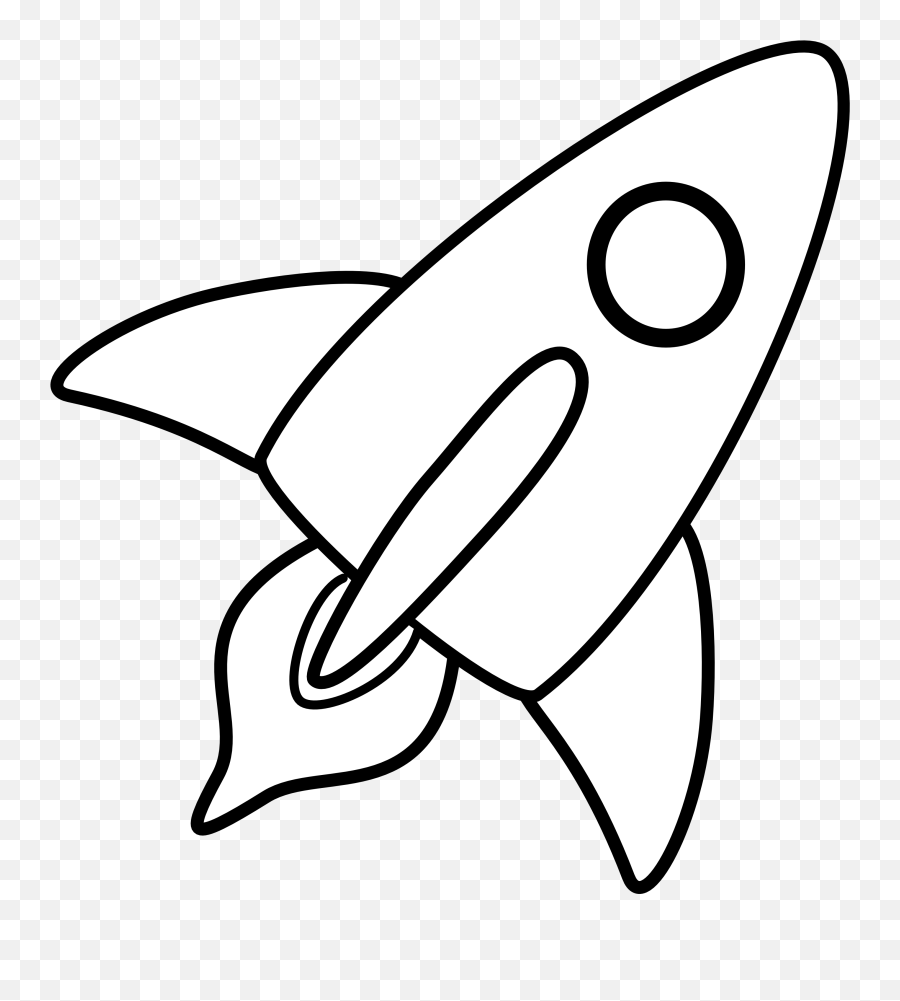 Free Black And White Spaceship - Clip Art Rocket Ship Black And White Emoji,Alien Rocket Emoji