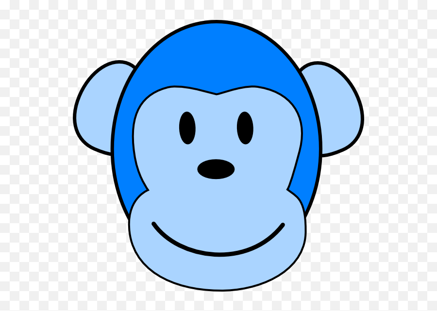 Blue Monkey Face Clipart - Blue Monkey Face Clipart Emoji,Slap In The Face Emoji