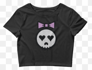 Download Hd Girl Skull Emoji Womens Crop Tee,Skull Emoji Png