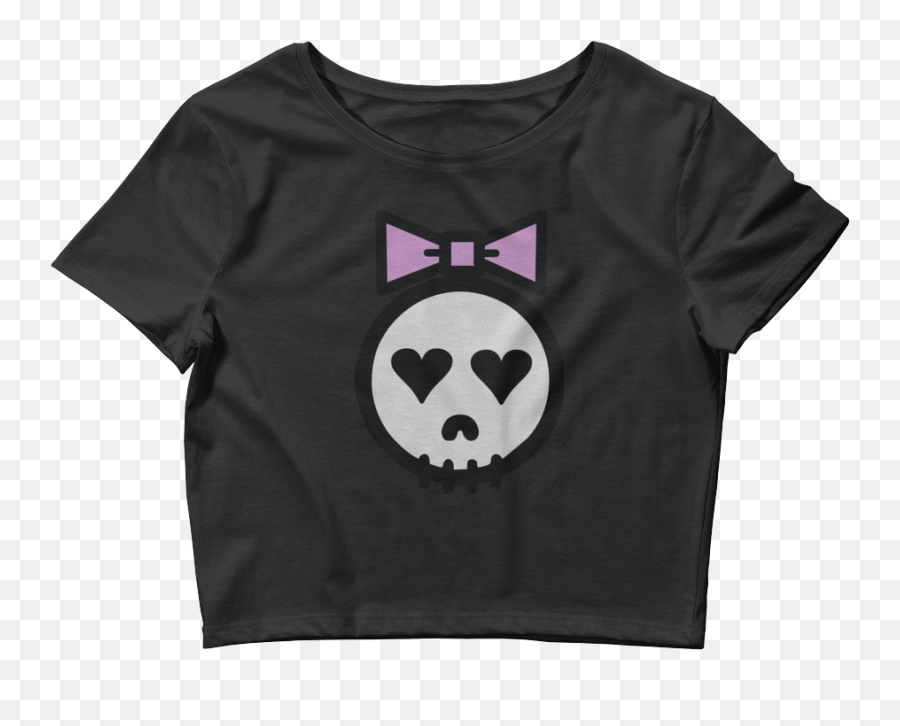 Download Hd Girl Skull Emoji Womens Crop Tee,Skull Emoji Png