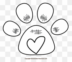 Free Paw Prints Clipart 2 - Heart Emoji