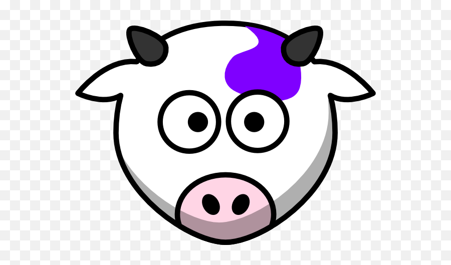 Cow Face Clip Art - Cartoon Cow Head Png Emoji,Cow Face Emoji