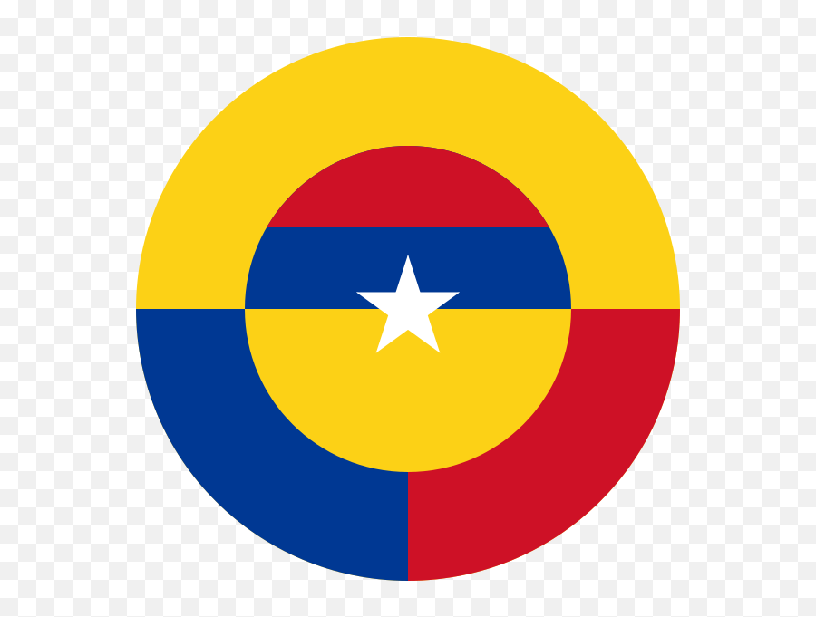 Roundel Of Colombia - Colombian Air Force Flag Emoji,Colombia Flag Emoji