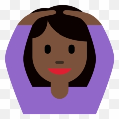 Person Gesturing Ok Emoji With Dark Skin Tone Meaning - Cartoon,Ok Emoji
