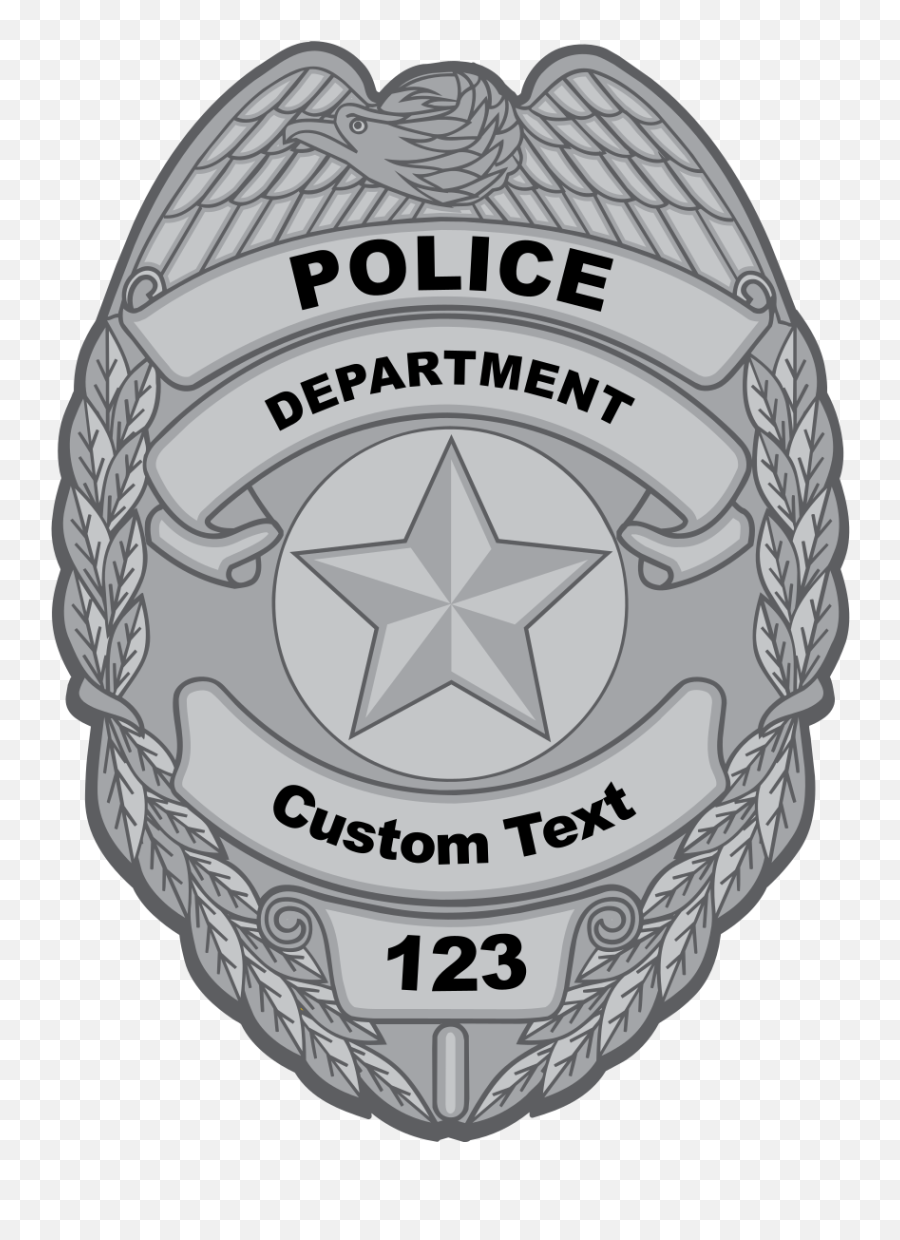 Custom Silver Police Badge Sticker - Custom Police Badge Magnet Emoji,Police Badge Emoji