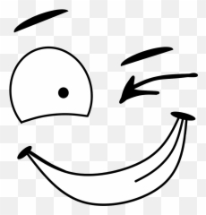 Outline Face Art Emoji Png File - Line