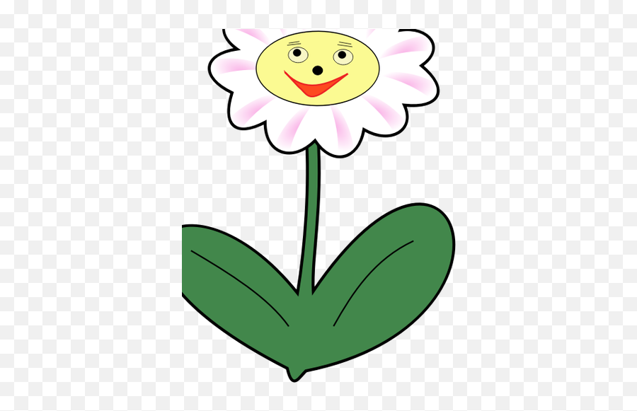 Simple Daisy Vector Image Emoji,Flower Emoticon