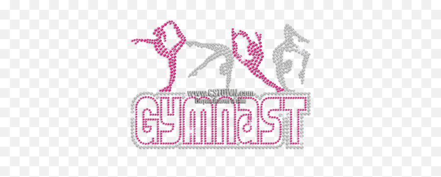 Gymnast Iron - On Rhinestone Transfer Cstown Emoji,Gymnast Emoji