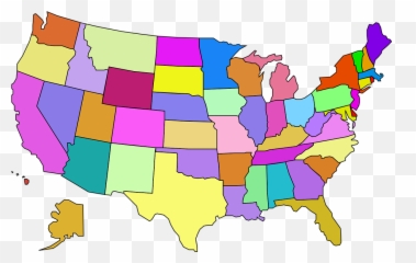 Where Could You Go - Blank Map Of Usa Color Emoji